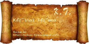 Kálnai Tímea névjegykártya